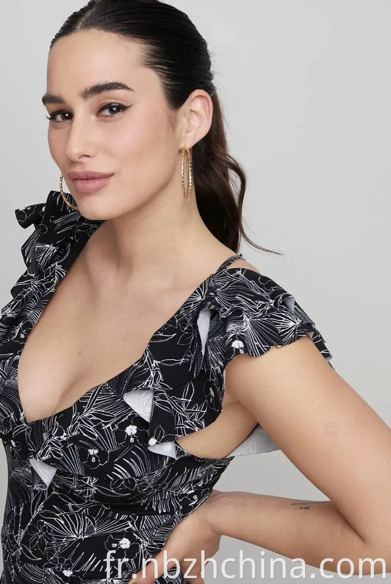 Robe courte imprimée à la mode des femmes